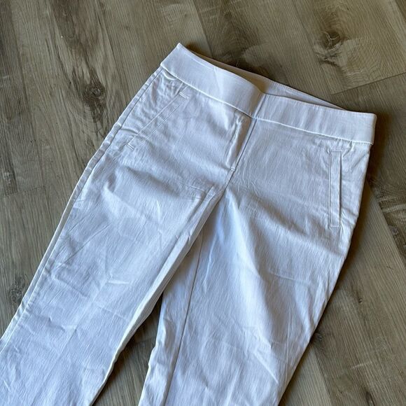 Kim Rogers White Pull On Stretch Cropped Ankle Pants Size 10 - Picture 2 of 6